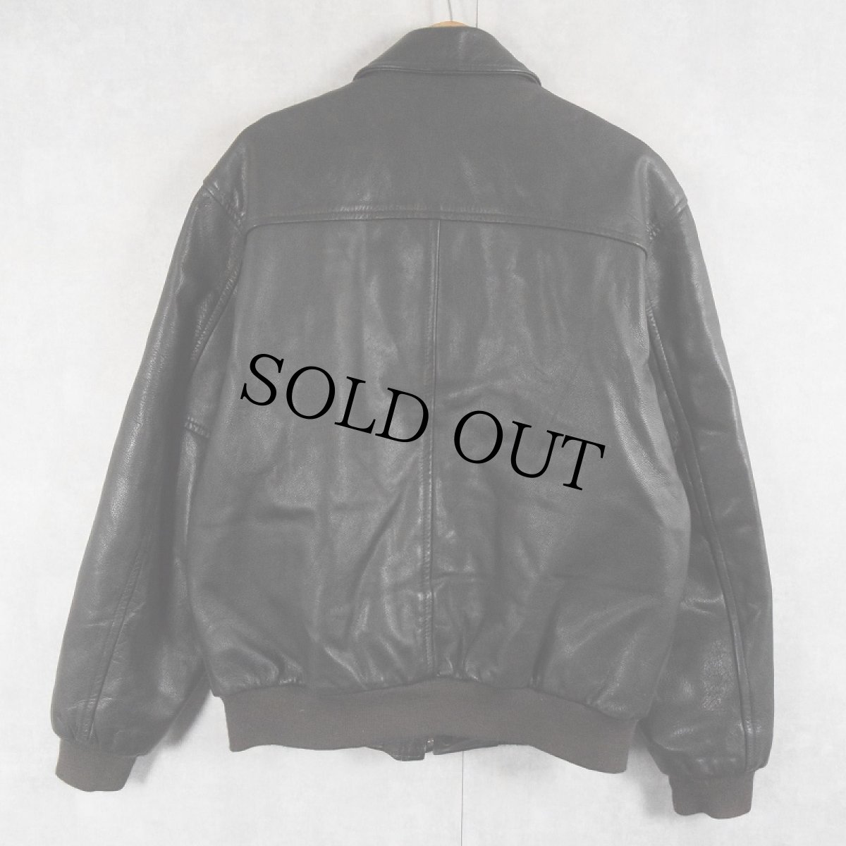 画像2: 90's L.L.Bean A-2 TYPE USA製 レザーフライトジャケット BLACK M (2)