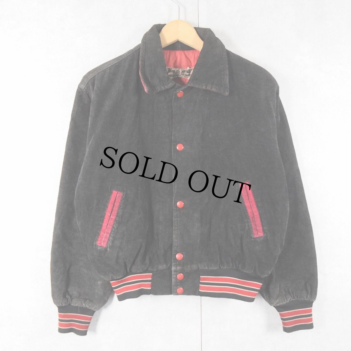 画像1: 80's WEST WIND USA製 "Marblehead" 中綿入り コーデュロイスタジャン XL (1)