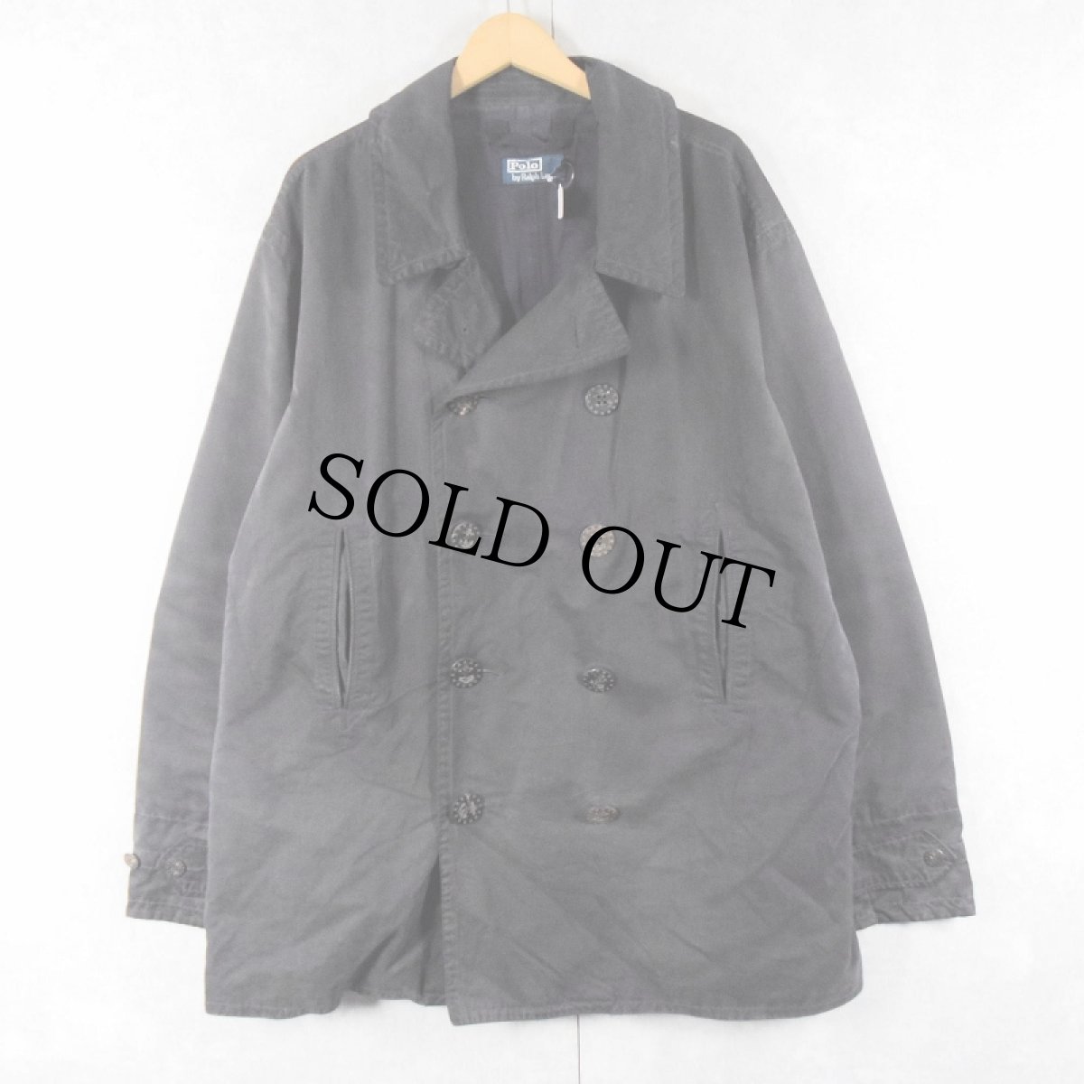 画像1: POLO Ralph Lauren コットン×ポリエステル Pコート XXL (1)