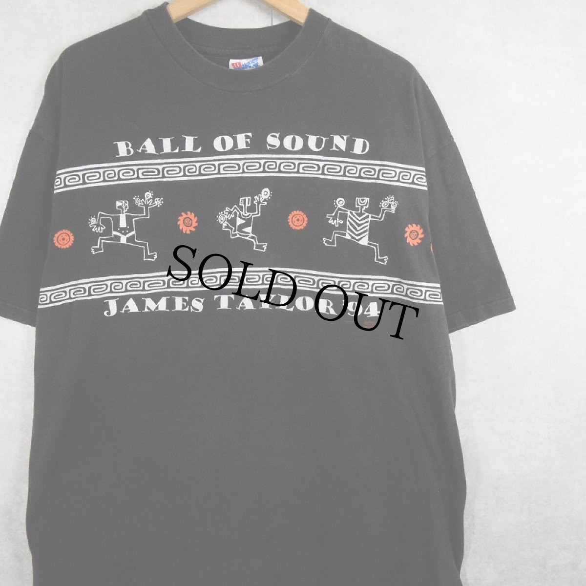 画像1: 【SALE】 1994 JAMES TAYLOR USA製 "BALL OF SOUND" シンガーソングライタープリントTシャツ BLACK XL (1)