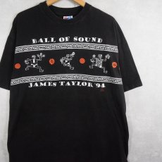 画像1: 1994 JAMES TAYLOR USA製 "BALL OF SOUND" シンガーソングライタープリントTシャツ BLACK XL (1)