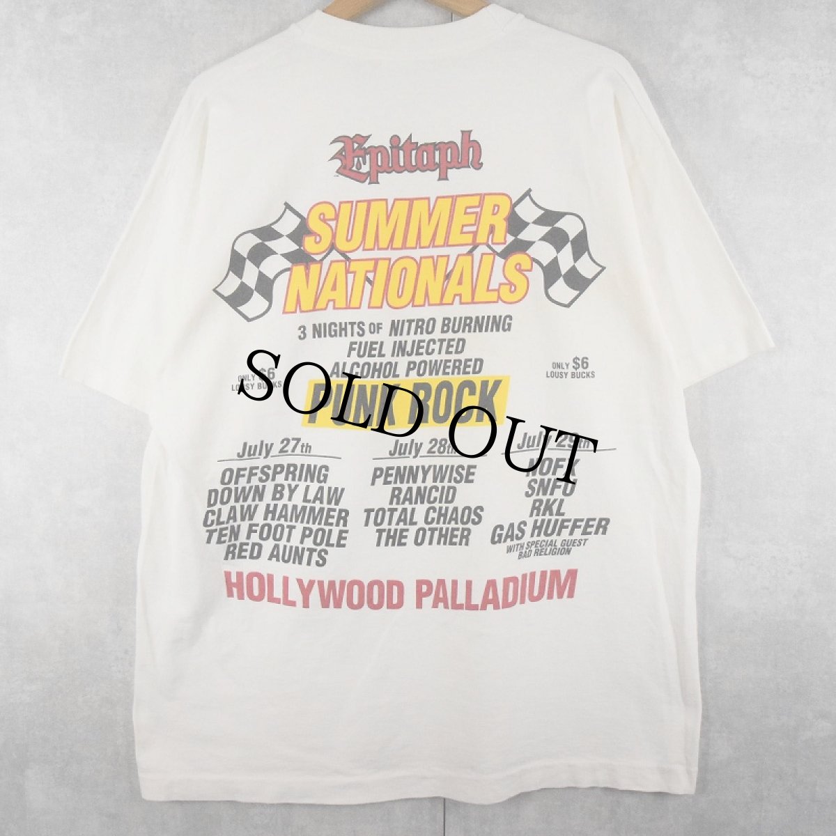 画像2: 90's Epitaph Records USA製 レコードレーベル プリントTシャツ XL (2)