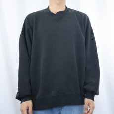 画像2: 90's RUSSELL ATHLETIC USA製 前V スウェット BLACK XL (2)