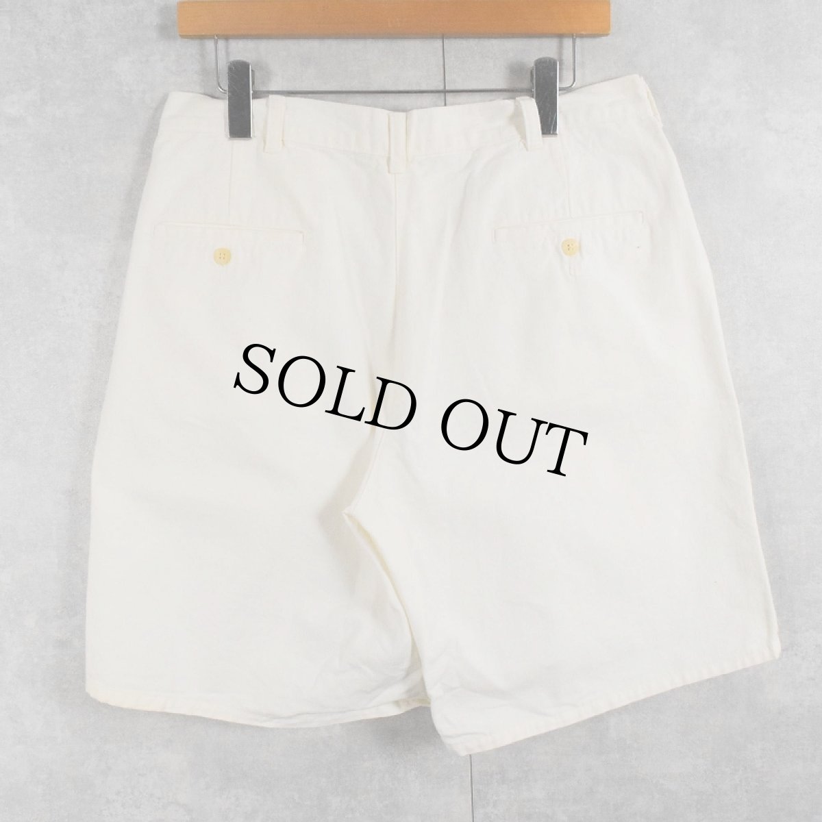 画像2: 90's POLO Ralph Lauren USA製 2タックチノショーツ W33 (2)