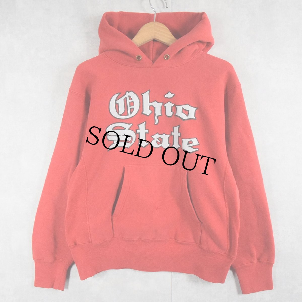 画像1: 80's Champion REVERSE WEAVE トリコタグ USA製 "Ohio State" プリントスウェットフーディー M (1)