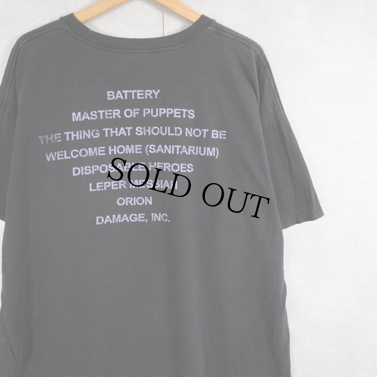 画像2: METALLICA "MASTER OF PUPPETS" ヘヴィメタルバンドプリントTシャツ BALCK (2)