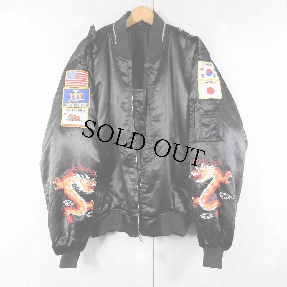 画像2: 90's "KOREA" スーベニアジャケット BLACK XL (2)