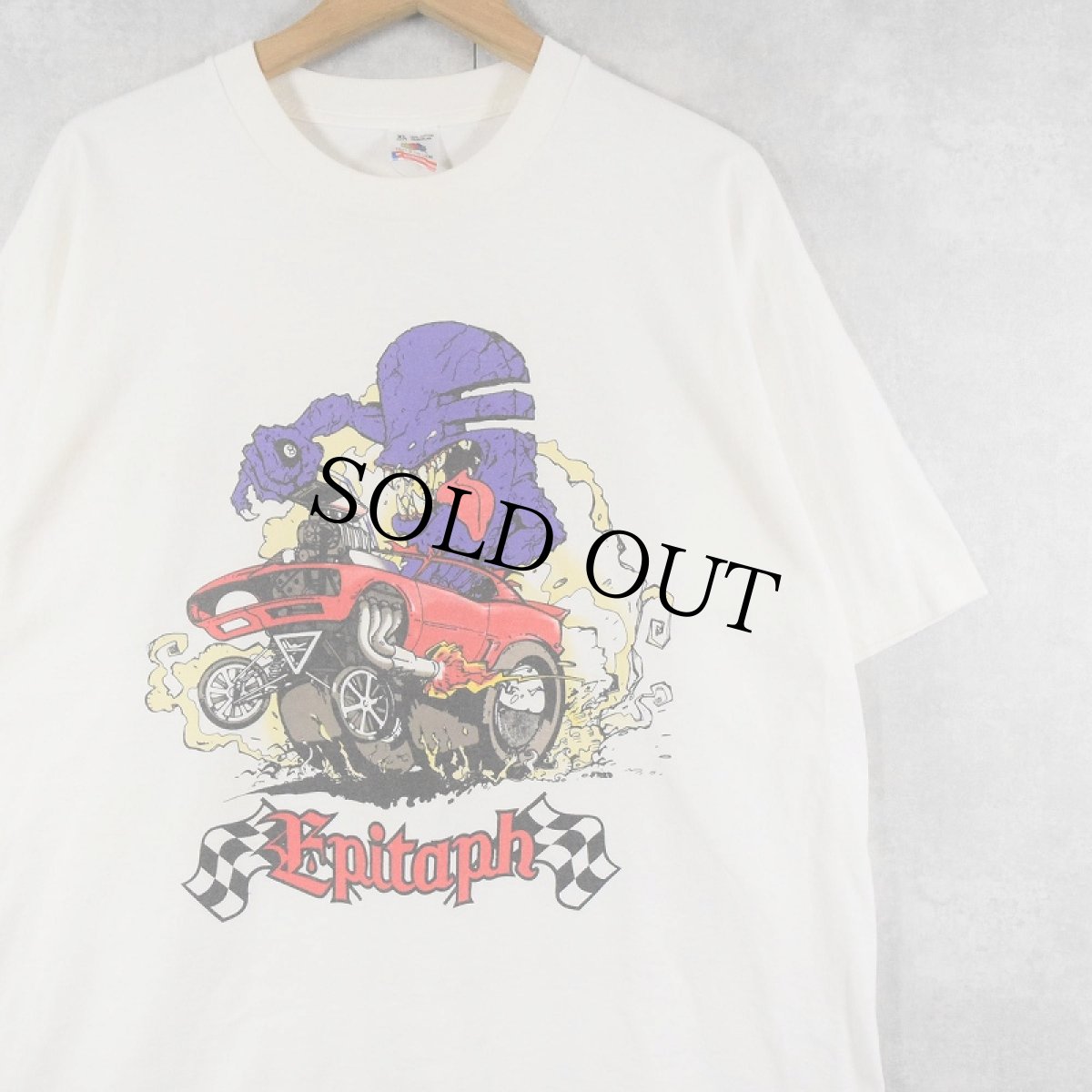 画像1: 90's Epitaph Records USA製 レコードレーベル プリントTシャツ XL (1)