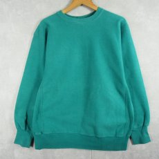 画像1: 90's Champion REVERSE WEAVE USA製 目無し スウェット GREEN XL (1)