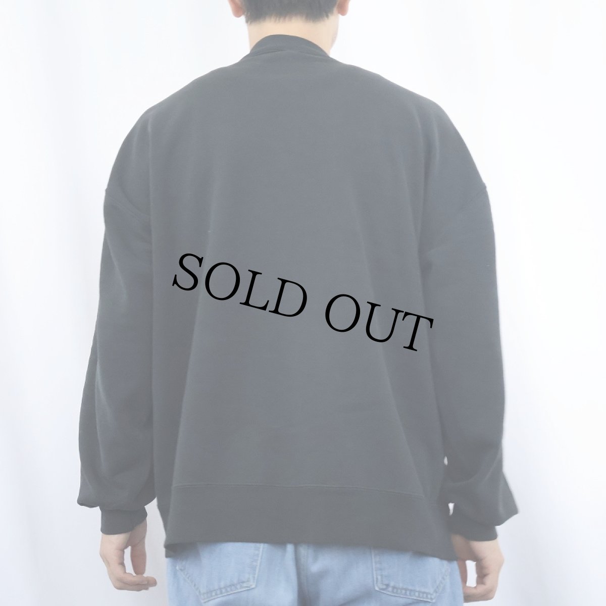 画像3: 90's RUSSELL ATHLETIC USA製 前V スウェット BLACK XL (3)