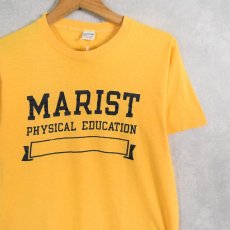 画像1: 70's Champion バータグ USA製 "MARIST" プリントTシャツ M (1)