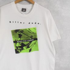 画像1: 90's MMRC USA製 "Killer dude." スケートプリントTシャツ XL (1)