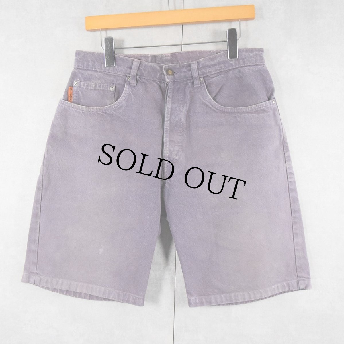 画像1: 90's STUSSY BIG OL' JEANS カラーデニムショーツ W32 (1)