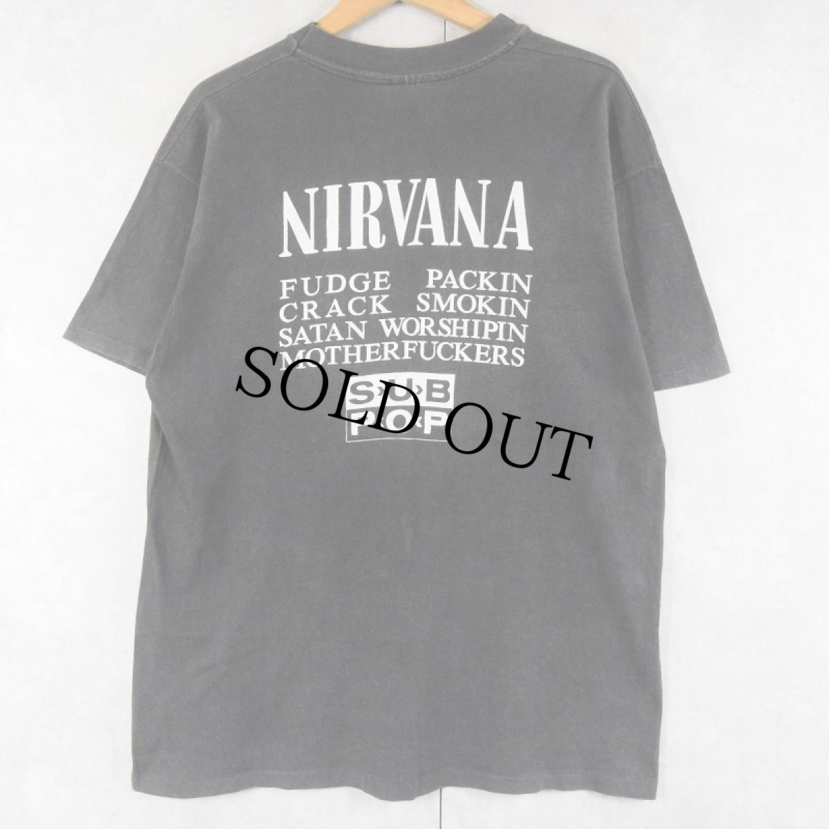 画像2: 90's NIRVANA USA製 "VESTIBULE" ロックバンドプリントTシャツ BLACK XL (2)
