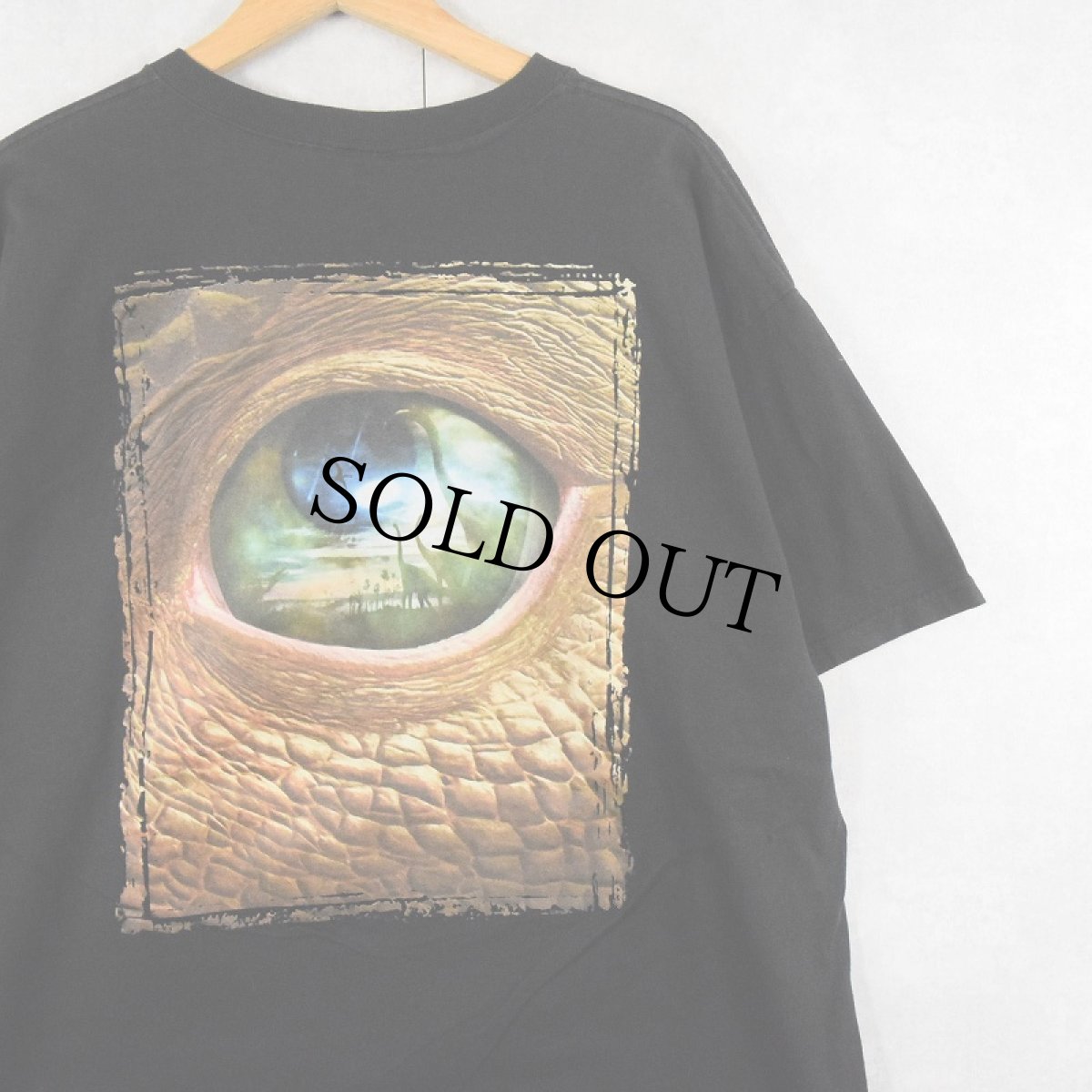 画像1: 2000's Disney DINOSAUR 映画プリントTシャツ BLACK XL (1)