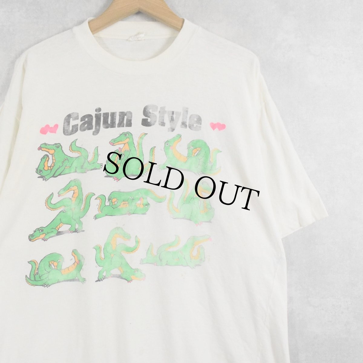 画像1: 90's "Gajun Style" 四十八手 ワニプリントTシャツ L (1)