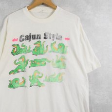 画像1: 90's "Gajun Style" 四十八手 ワニプリントTシャツ L (1)