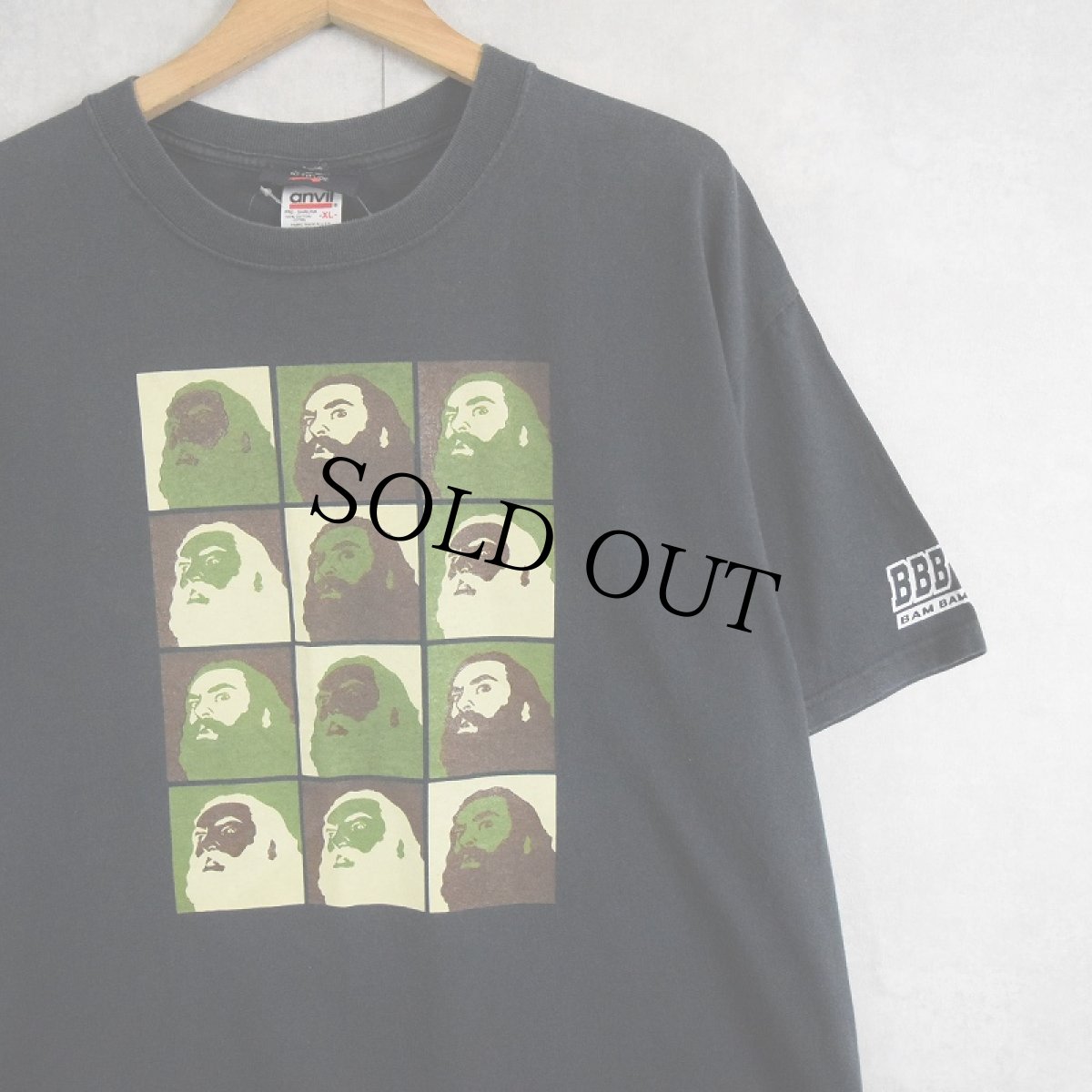 画像1: 【SALE】 Bam Bam Bigelow プロレスラー プリントTシャツ BLACK XL (1)