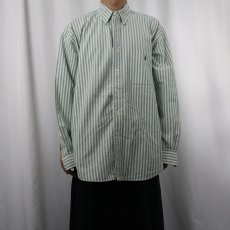 画像2: Ralph Lauren "BIG SHIRT" ストライプ柄 オックスフォード ボタンダウンシャツ L (2)