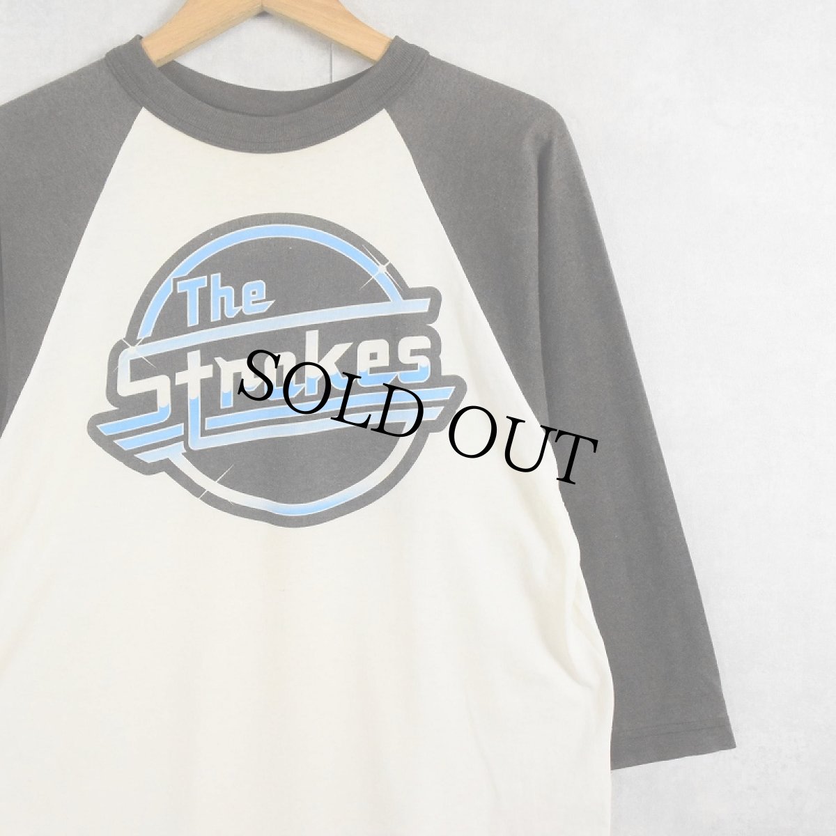 画像1: The Strokes ロックバンド ラグランTシャツ M (1)