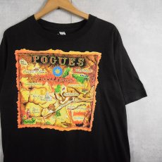 画像1: 90's The Pogues ロックバンド ツアープリントTシャツ BLACK L (1)
