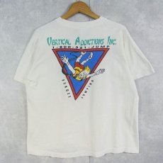 画像1: 90's USA製 "BUNGEE JUMP" ファニーイラストプリントTシャツ L (1)