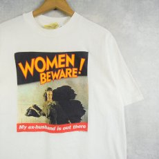 画像1: 90's LAKE STREET SHIRTS USA製 "WOMEN BEWARE!" プリントTシャツ L (1)