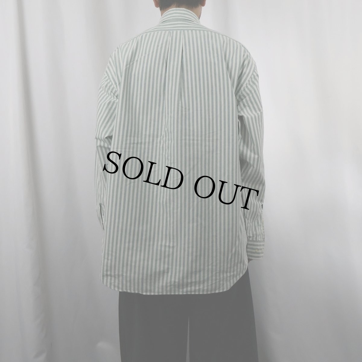 画像3: Ralph Lauren "BIG SHIRT" ストライプ柄 オックスフォード ボタンダウンシャツ L (3)