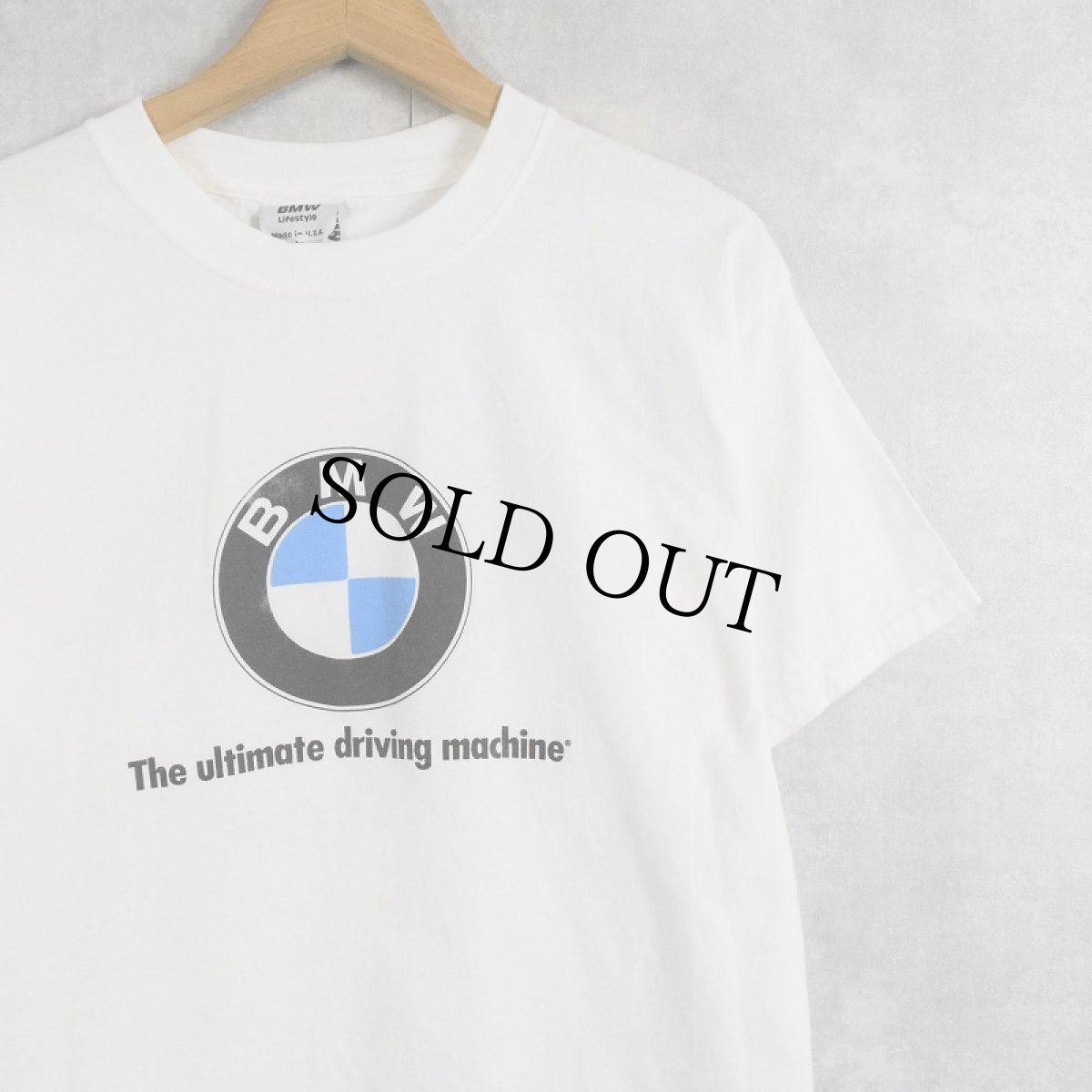 画像1: BMW USA製 自動車メーカー ロゴプリントTシャツ M (1)