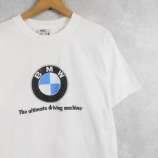 画像1: BMW USA製 自動車メーカー ロゴプリントTシャツ M (1)