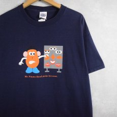 画像1: 2000's Mr. Potato Head "Picks his nose." キャラクターTシャツ L (1)