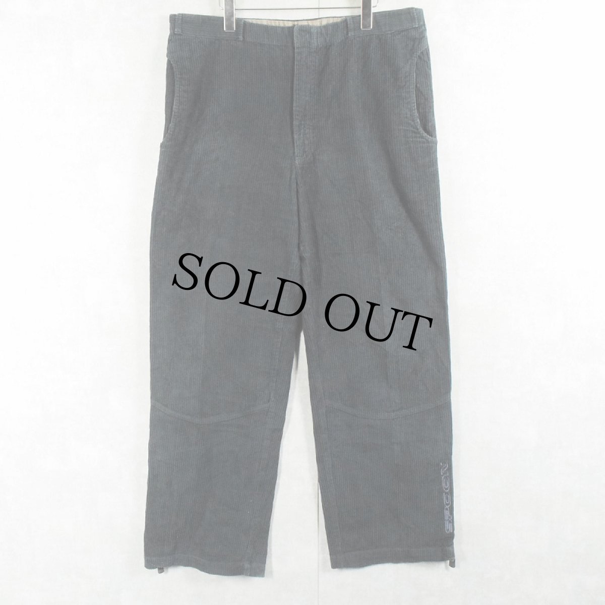 画像2: ENIGMA TRADING, S.L. サイドジップ 太畝 コーデュロイパンツ BLACK XL (2)
