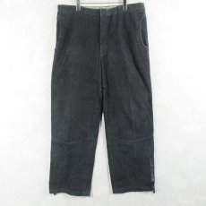 画像2: ENIGMA TRADING, S.L. サイドジップ 太畝 コーデュロイパンツ BLACK XL (2)