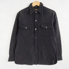 画像1: 60's BRENT ネップ混 ウールシャツ SIZE20 (1)