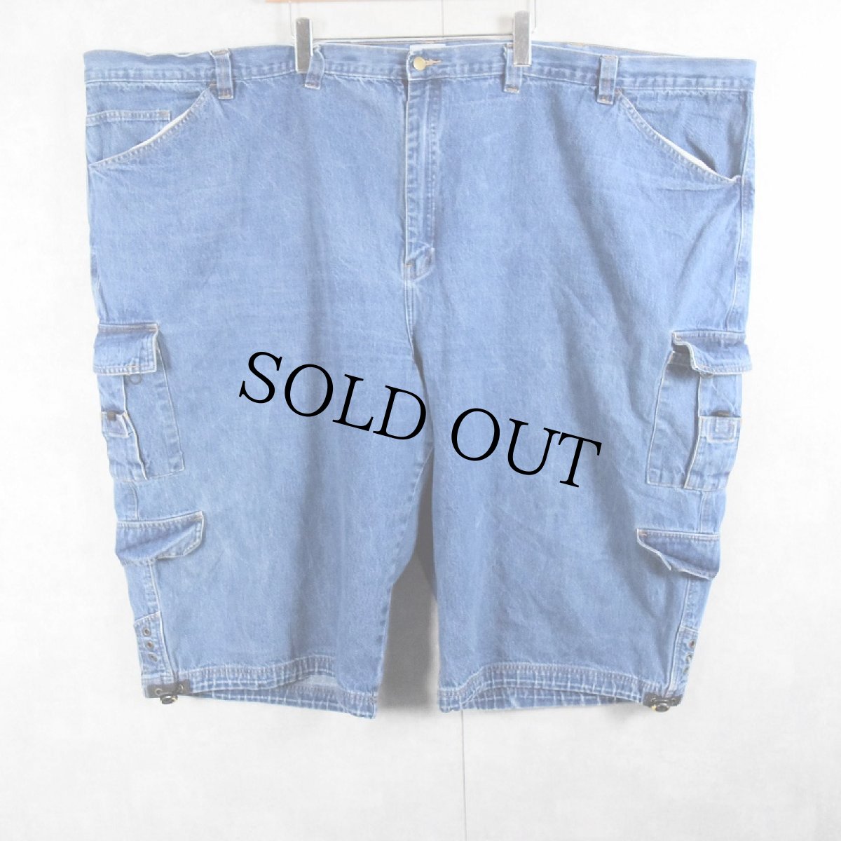 画像2: 2000's KING SIZE "SUPER BIG" デニムカーゴショーツ W65 (2)