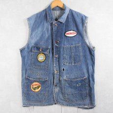 画像2: 60's〜 PENNEY'S PAYDAY ワッペン付き カットオフスリーブ デニムカバーオール (2)