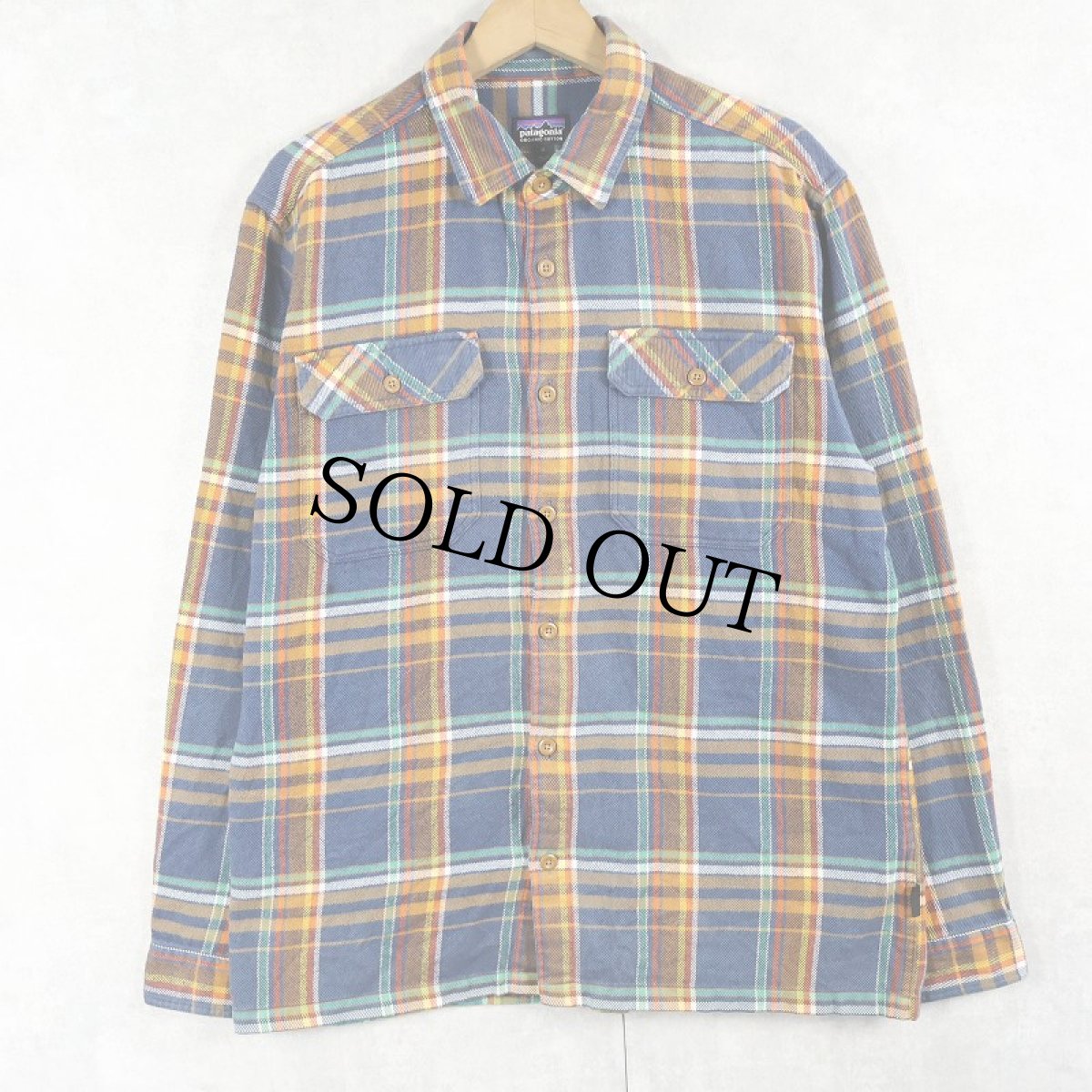 画像1: 2016AW Patagonia "ORGANIC COTTON" チェック柄 ヘビーネルシャツ M (1)