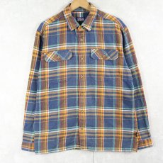 画像1: 2016AW Patagonia "ORGANIC COTTON" チェック柄 ヘビーネルシャツ M (1)