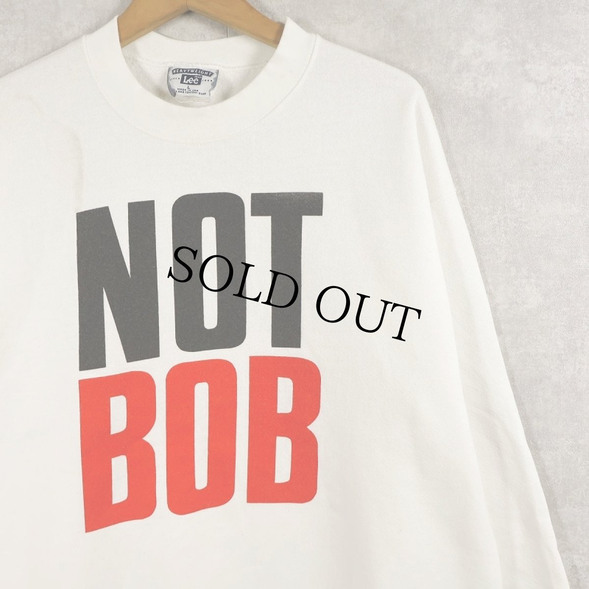 画像1: 90's Lee USA製 "NOT BOB" プリントスウェット L (1)