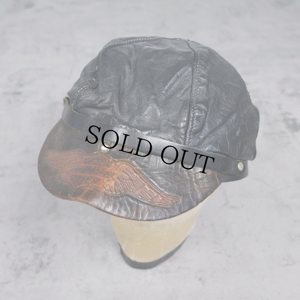 画像1: HARLEY-DAVIDSON レザーキャスケット (1)