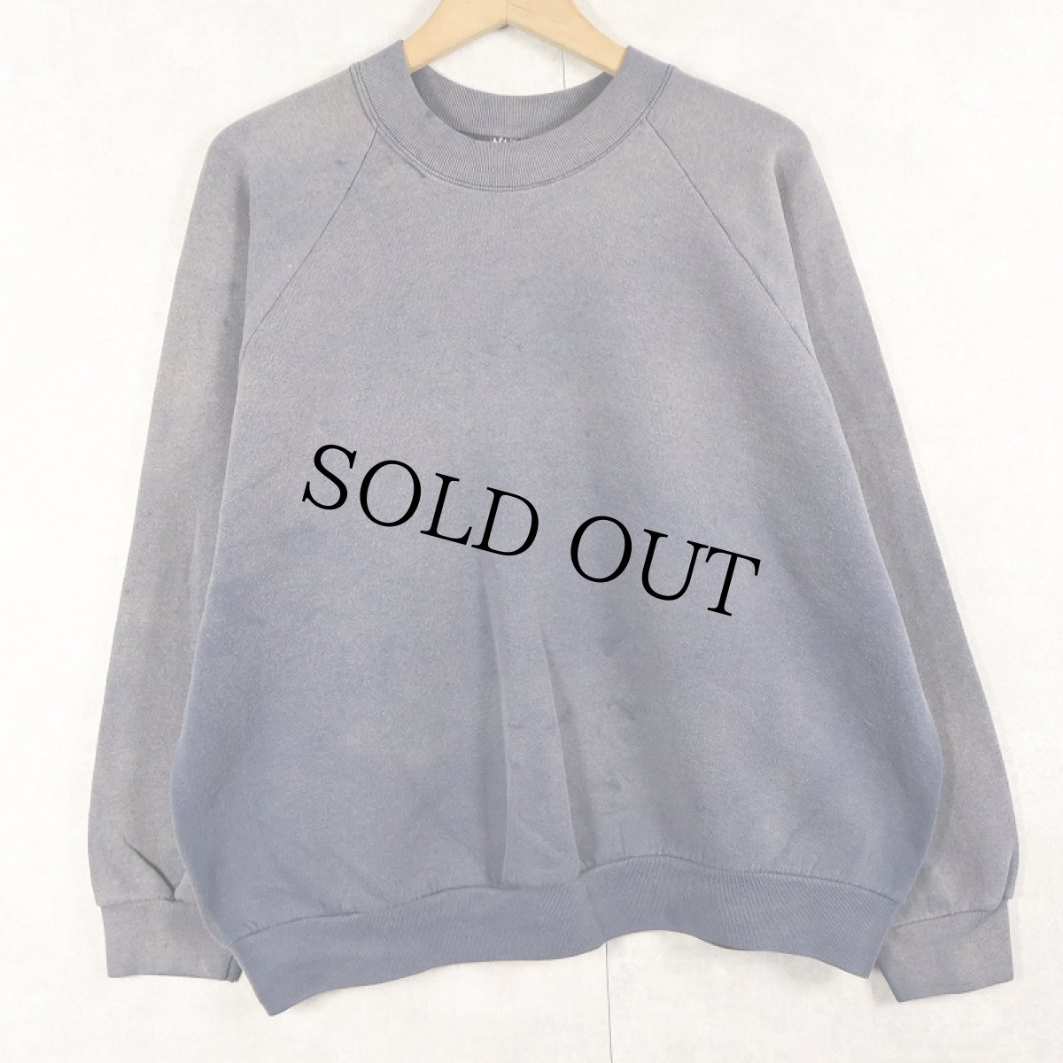 画像1: 90〜2000's FRUIT OF THE LOOM フェードラグランスウェット NAVY XL (1)