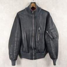 画像1: 民間品 ドイツ軍 フライトレザージャケット (1)