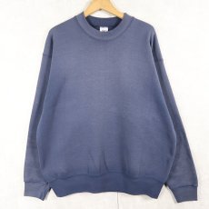 画像1: 90's BVD USA製 フェードスウェット NAVY XL (1)