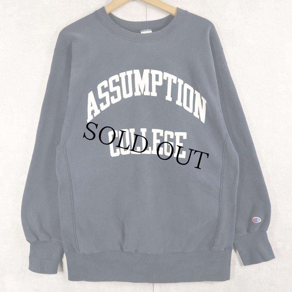 画像1: 90's Champion REVERSE WEAVE USA製 "ASSUMPTION COLLEGE" プリントスウェット XL (1)