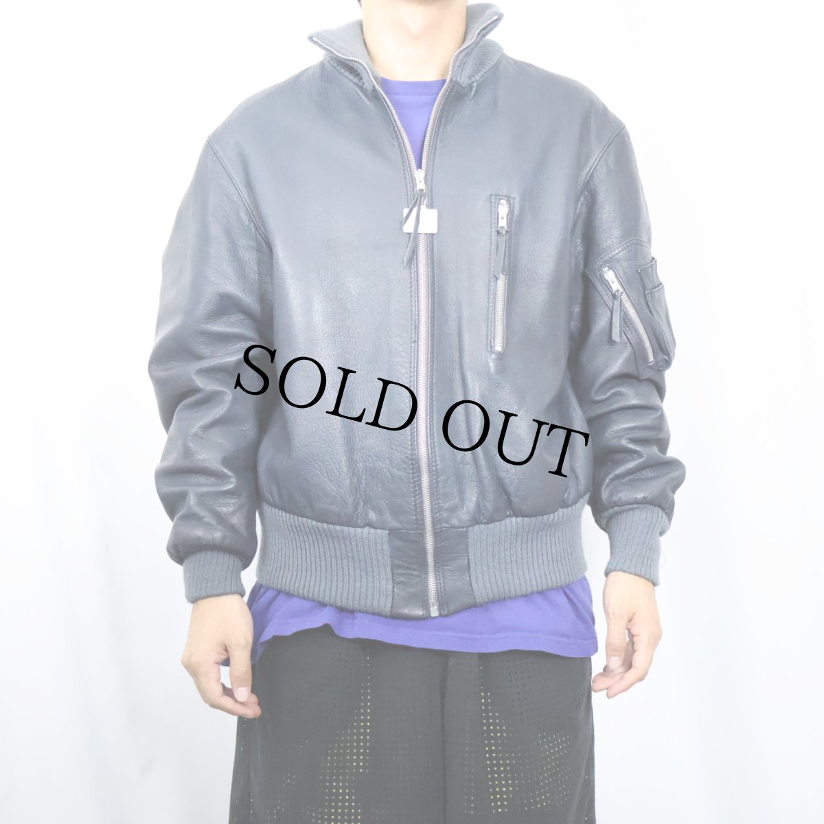 画像2: 民間品 ドイツ軍 フライトレザージャケット (2)