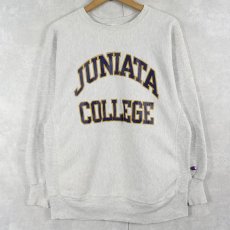 画像1: 90's Champion REVERSE WEAVE USA製 "JUNIATA COLLEGE" プリントスウェット XL (1)