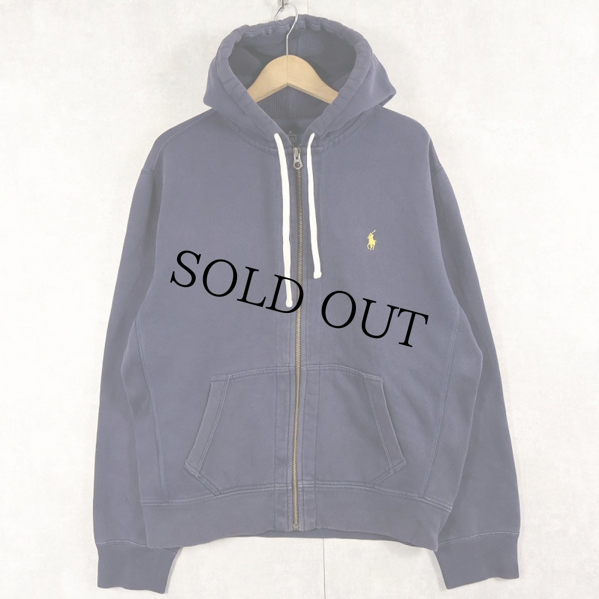 画像1: POLO Ralph Lauren REVERSE WEAVE TYPE スウェットジップパーカー NAVY L (1)
