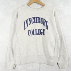 画像1: 80's Champion REVERSE WEAVE トリコタグ USA製 "LYNCHBURG COLLEGE" プリントスウェット M (1)