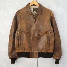 画像1: AVIREX USA製 "G-1 TYPE" レザーフライトジャケット size40 (1)