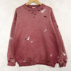 画像1: 2000's TULTEX ペンキペイント フェードスウェット L (1)